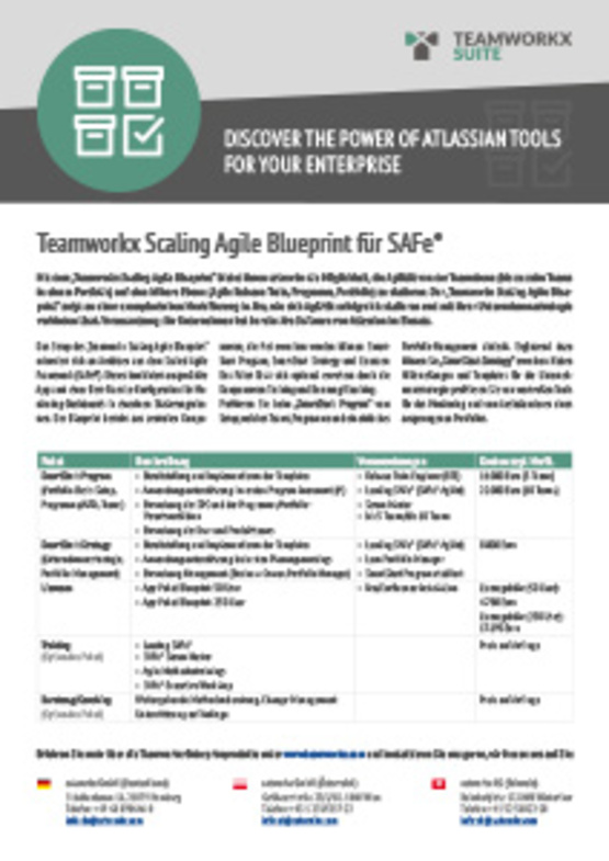 Teamworkx Scaling Agile Blueprint für SAFe® Hands-Out